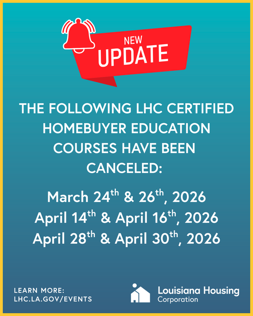 Cancelled Homebuyer Education Courses