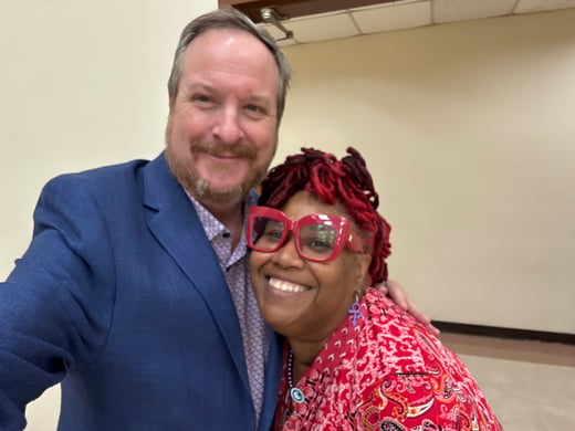 Daniel in Rayville 2026 with Mayor