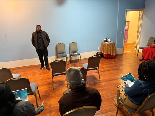 Dexter at first time homebuyer event with supreme realtors