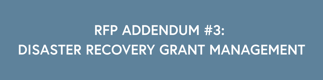 RFP ADDENDUM #3