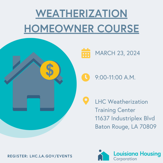WEATHERIZATION HOMEOWNER COURSE