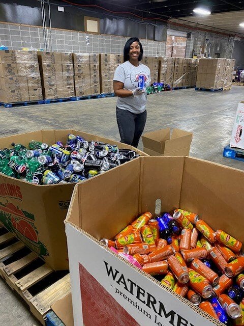 Working at the foodbank